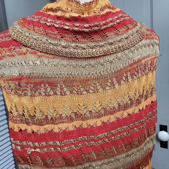 Jones New York Open Net Sleeveless Cowl Neck Top - Picture 4 of 5